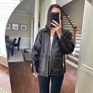 Mango Leather Jacket